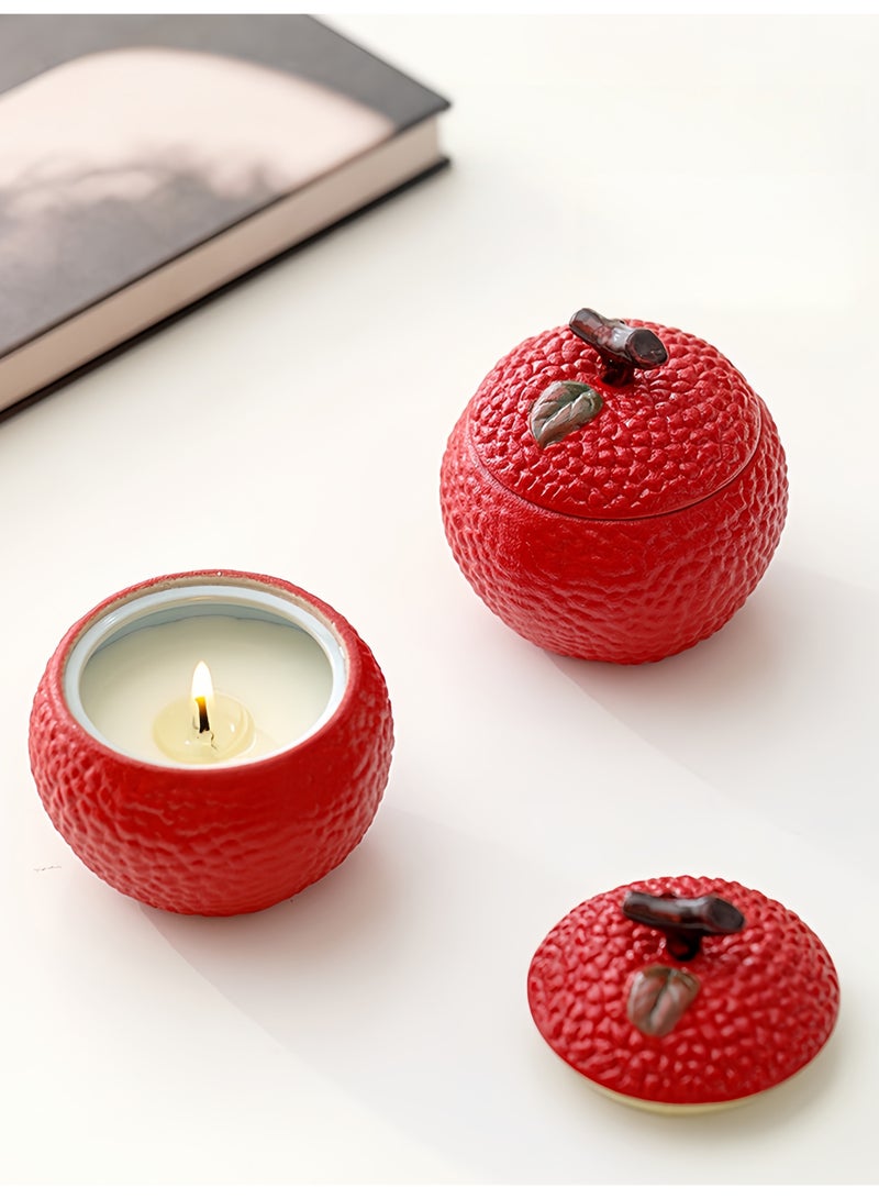Handmade Lychee Scented Candle - Smokeless Aromatherapy Candle with Sweet Lychee Fragrance | Long-lasting Scent | Luxury Home Decor | Perfect Gift for Bedroom​ - Image 1