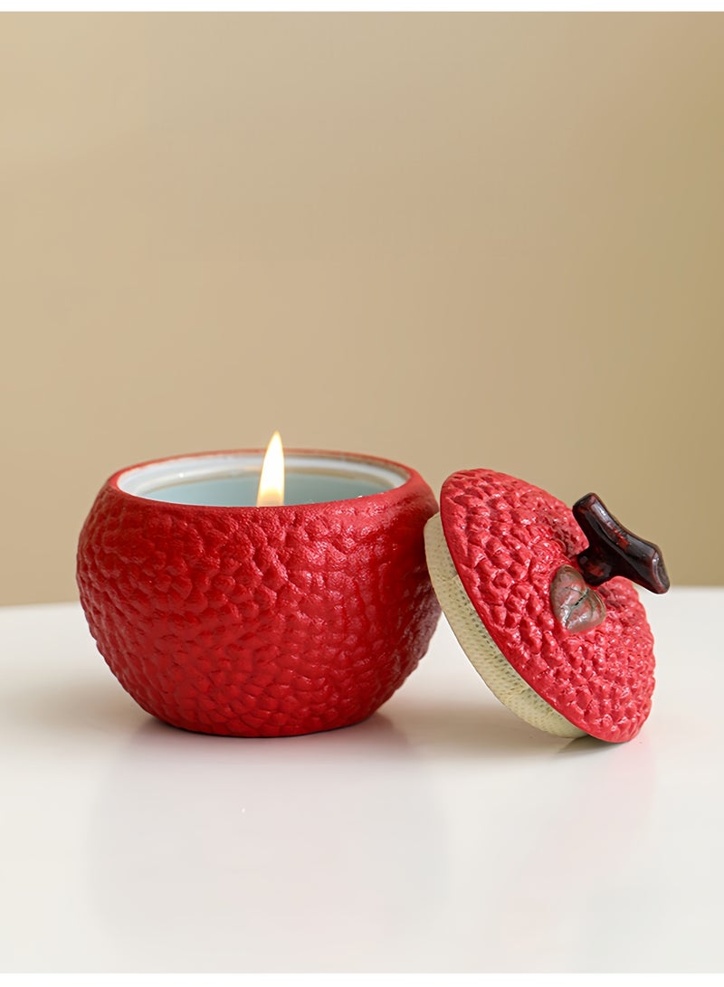 Handmade Lychee Scented Candle - Smokeless Aromatherapy Candle with Sweet Lychee Fragrance | Long-lasting Scent | Luxury Home Decor | Perfect Gift for Bedroom​ - Image 3