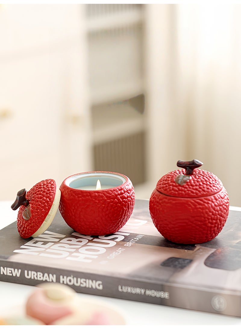 Handmade Lychee Scented Candle - Smokeless Aromatherapy Candle with Sweet Lychee Fragrance | Long-lasting Scent | Luxury Home Decor | Perfect Gift for Bedroom​ - Image 5