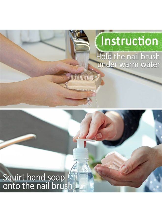 Konex Non-Slip Wooden Two-sided Hand and Nail Brush. Fingernail Brush for Nail Cleaning and Scrubbing. Heavy duty Stiff Nail Brush for Travel. Mechanic hand scrub brush with molded grip. - Image 4