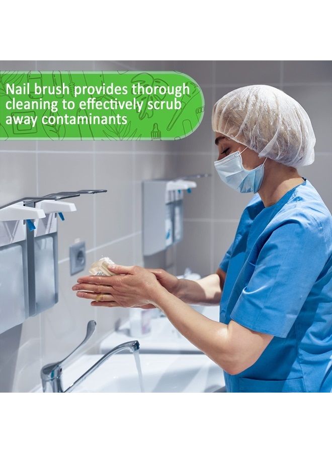 Konex Non-Slip Wooden Two-sided Hand and Nail Brush. Fingernail Brush for Nail Cleaning and Scrubbing. Heavy duty Stiff Nail Brush for Travel. Mechanic hand scrub brush with molded grip. - Image 5