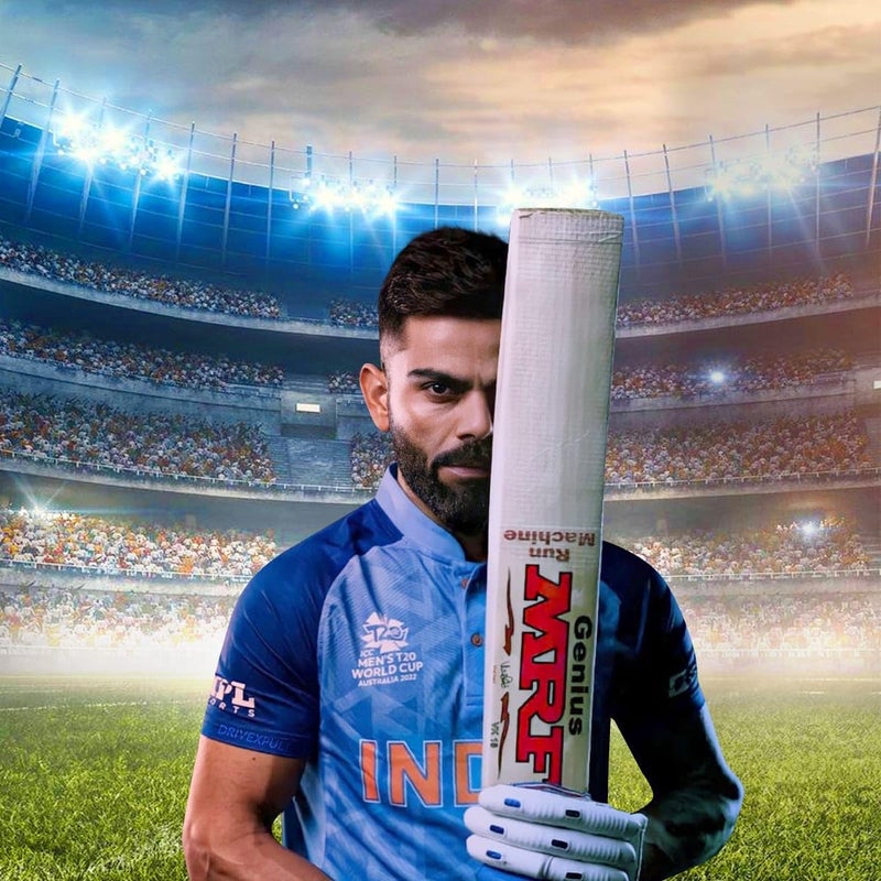 AEM مضرب كريكيت خشبي من هيماتشال وييلو مع غلاف للأولاد والبنات (الحجم 3 للأعمار من 4-6 سنوات) - Image 4