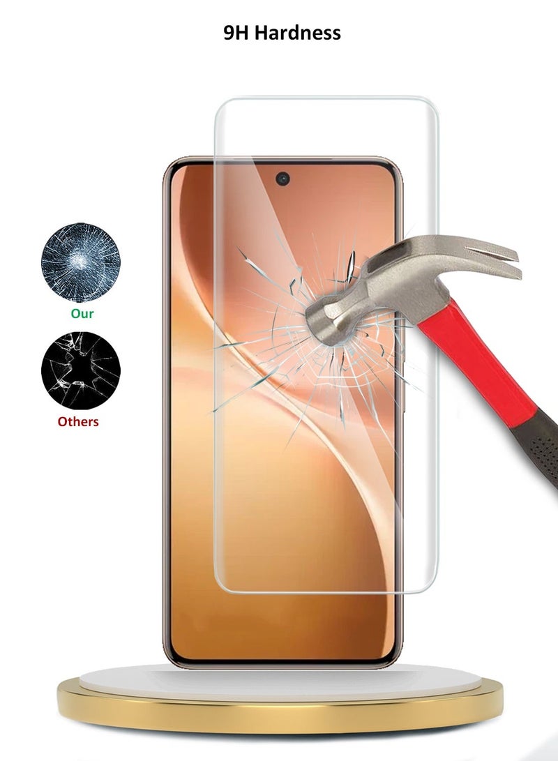 UV Liquid Glue Full Coverage Tempered Glass Screen Protector For Vivo V60 - Clear - Image 5