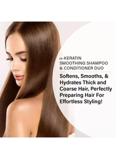 Peter Coppola Peter Coppola a-Keratin Smoothing Shampoo & Conditioner Set - Smooths Thick Coarse Hair - Infused With Argan Oil, Avocado Oil And Hydrolyzed Keratin Transforms Frizz Into Shiny & Healthy Hair (10 oz)  - Image 3