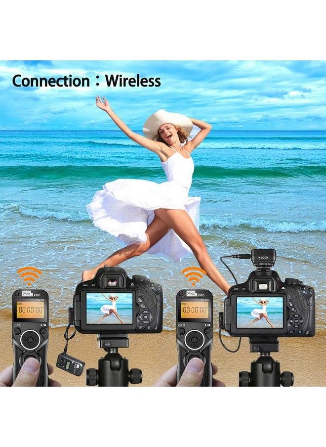 Pixel - Remote Shutter Compatible For Canon Pixel Wireless Shutter Release Timer Remote Control E3 N3 Compatible For Canon Eos 1D 5D Mark Iv 5D 6D 7D Mark R5 R6 50D 40D 30D 20D 10D D60 Rp Xt T7I 500D 90D - Image 1