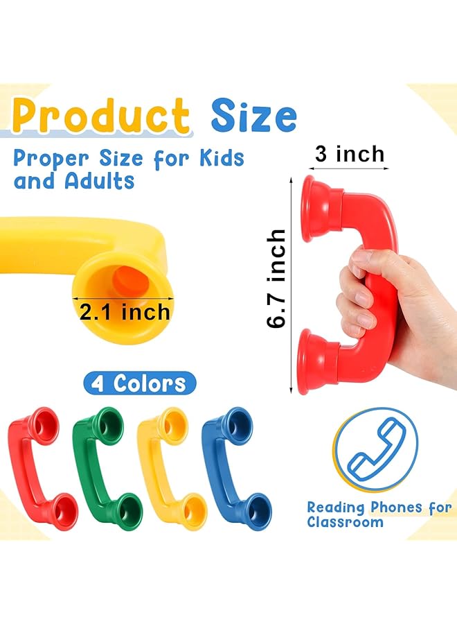 erorex Whisper Phones For Reading Classroom Manipulative Phones Auditory Feedback Phone Speech Therapy Toy Tool Accelerate Reading Fluency Comprehension And Pronunciation For Kids And Adults 4 Pcs - Image 2