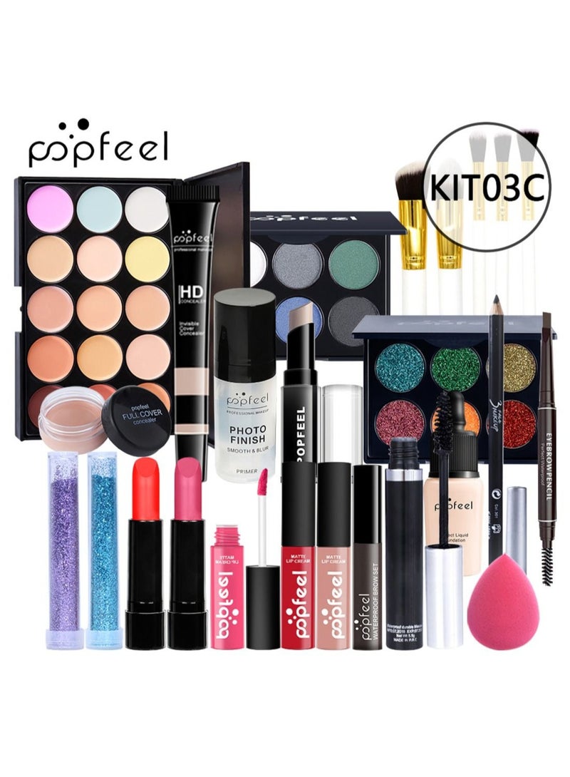 popfeel Makeup Kit All in One Multi-Purpose Makeup Set Professional Designed for Women Full Kit Makeup Must-Have Starter Kit Suitable for Beginners and Professionals 26 Pcs Set - Image 1