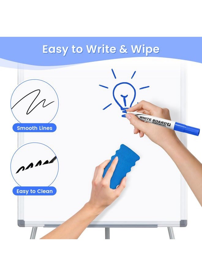 MAKELLO Dry Erase Easel Whiteboard Magnetic Board Standing for Classroom Teachers Office Home Schooling, Adjustable Height, 36X24 inches - Image 5