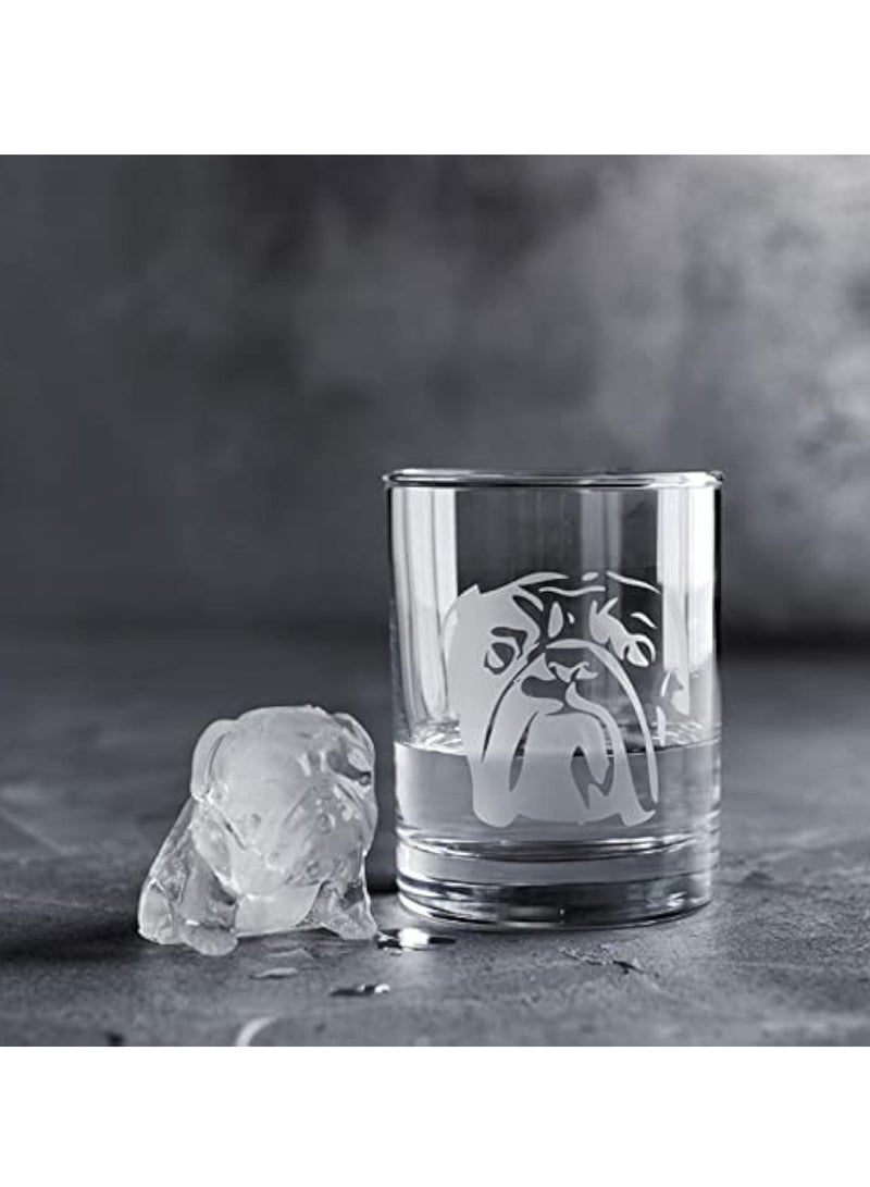 KASTWAVE 3D Bulldog Ice Cube Molds, Silicone Dog Ice Cube Tray, Whiskey Ice Cubes Mold, Fun Ice Cube Trays, Large Ice Cube Moulds Easy Release, Dog Ice Cubes for Cocktails, Beverages, Iced Tea & Coffee Soda - Image 3