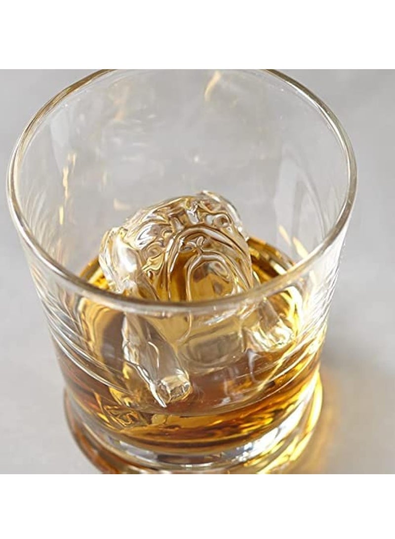 KASTWAVE 3D Bulldog Ice Cube Molds, Silicone Dog Ice Cube Tray, Whiskey Ice Cubes Mold, Fun Ice Cube Trays, Large Ice Cube Moulds Easy Release, Dog Ice Cubes for Cocktails, Beverages, Iced Tea & Coffee Soda - Image 2