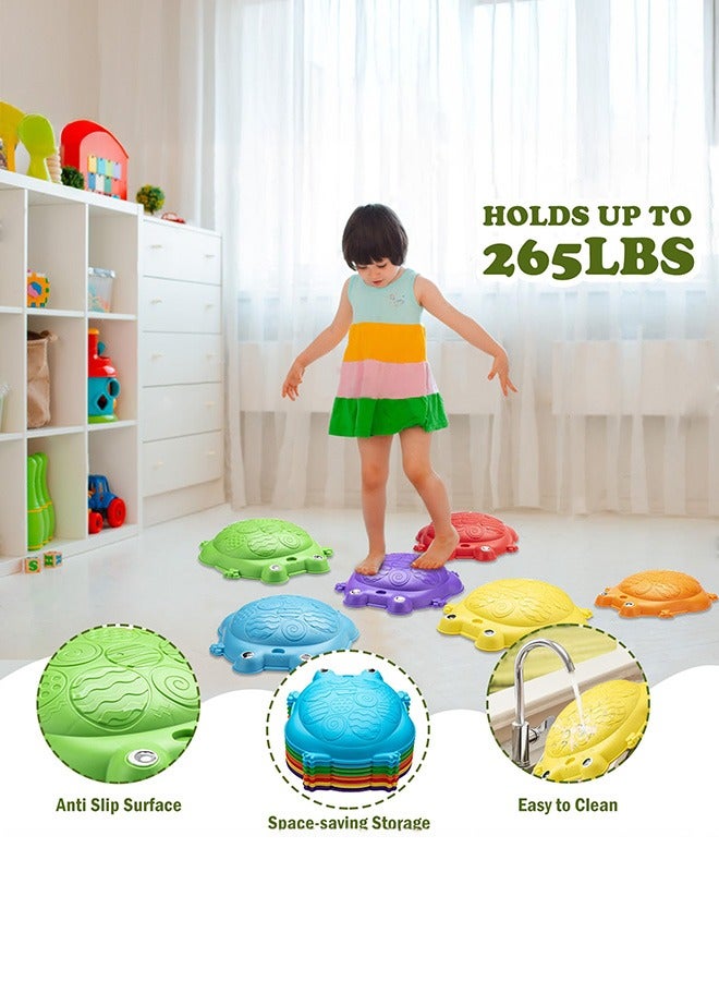XiuWoo Stepping Stones for Kids Outdoor Toys, 8 Pcs Frog Balance Step Stone, Indoor Outdoor Toys for Kids Obstacle Course Sensory Toys, Gift for Boys Girls, Color random - Image 3