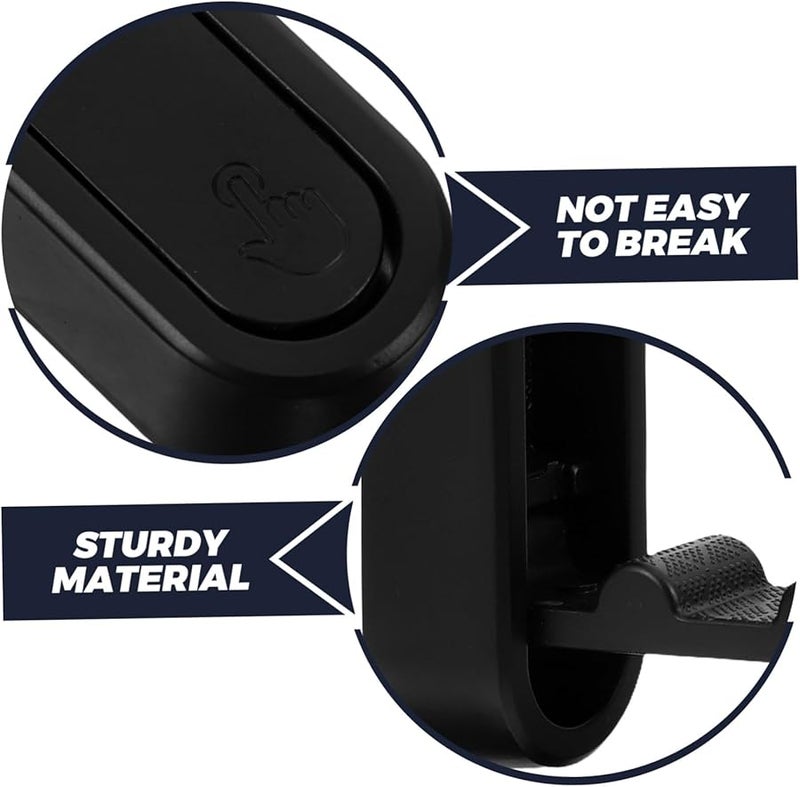 خطافات حائط معدنية سوداء 2 قطعة - خطافات قوية لتوفير المساحة لحمل المعاطف والقبعات والحقائب ومفاتيح سهلة التركيب - Image 4