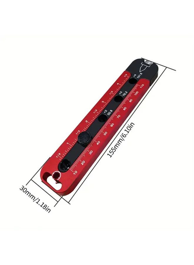 Red Black Adjustable Woodworking Compass Precision Metric Inch Scale Metal Circle Drawing Tool - Image 3
