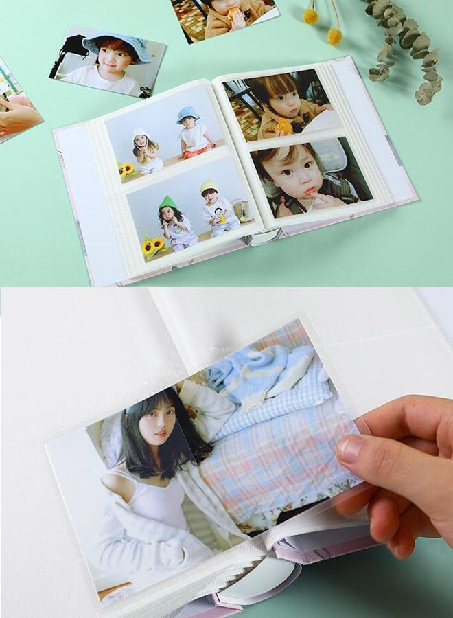 200 Pockets Foil Stamping Photo Album for 6 Inches Photos Portable Photo Album for Family Wedding Boys Girls Gift Souvenir Album - Image 5