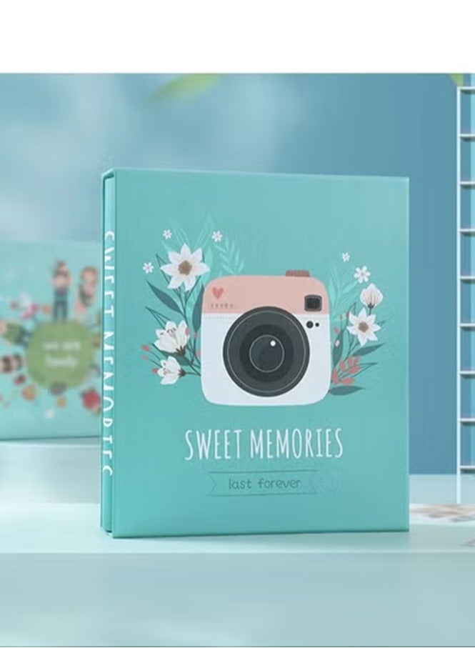 200 Pockets Foil Stamping Photo Album for 6 Inches Photos Portable Photo Album for Family Wedding Boys Girls Gift Souvenir Album - Image 1