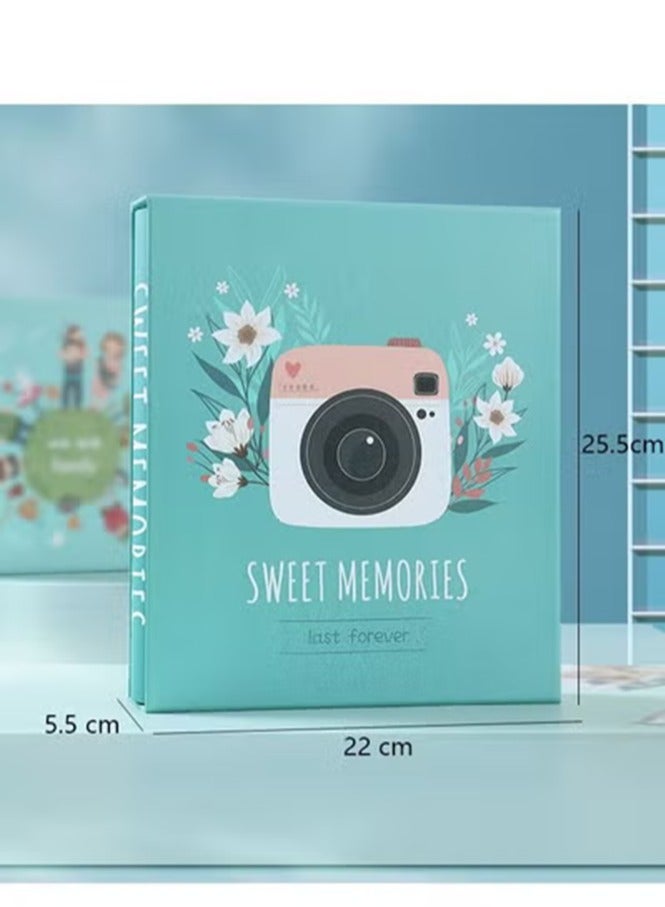 200 Pockets Foil Stamping Photo Album for 6 Inches Photos Portable Photo Album for Family Wedding Boys Girls Gift Souvenir Album - Image 3