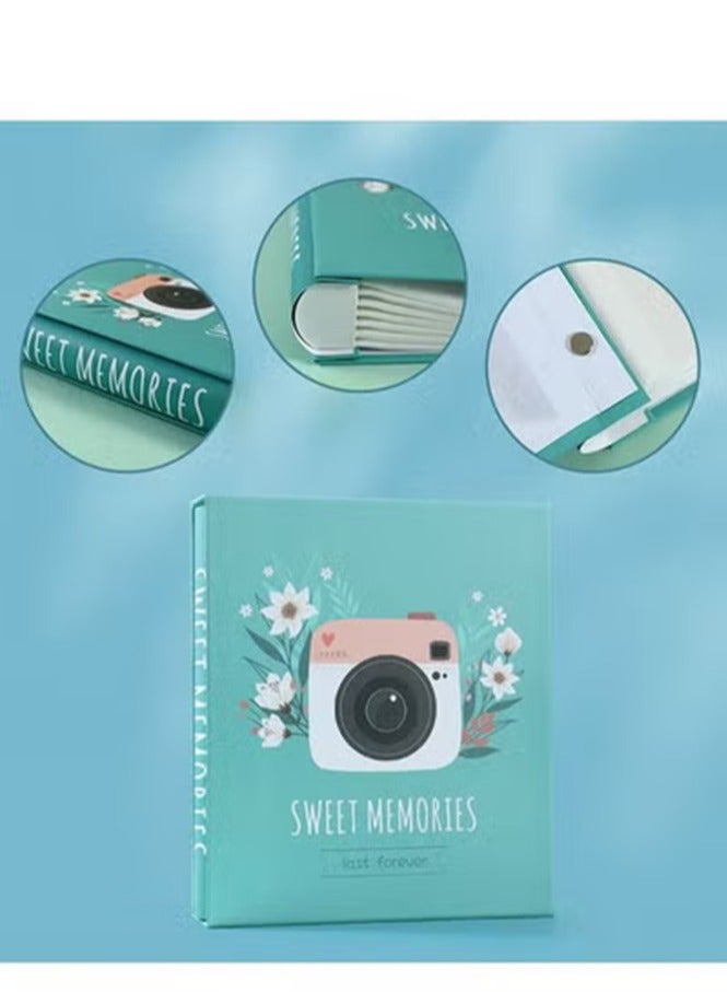 200 Pockets Foil Stamping Photo Album for 6 Inches Photos Portable Photo Album for Family Wedding Boys Girls Gift Souvenir Album - Image 4