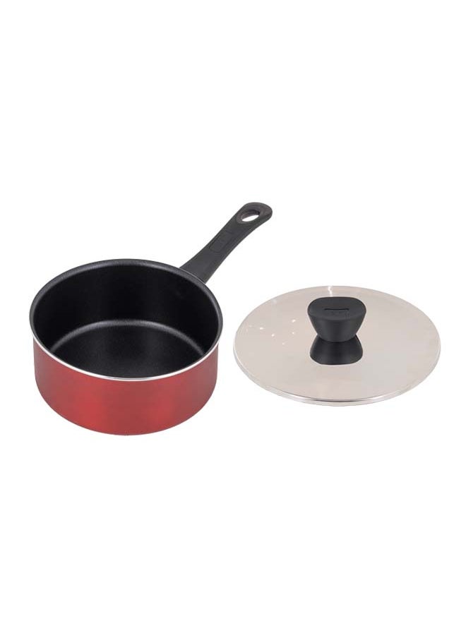 Alsaif Vetro Sauce Pan Non Stick (Coating Interior) 18Cm  Wine Red K797010/18  - Image 1