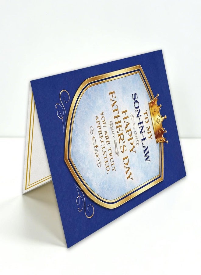 ATTLVV Fathers Day Card for Son in Law, Fathers Day Gift for Son in Law, Printed Inside, with Kraft Envelope and Gold Seal Sticker - Image 4