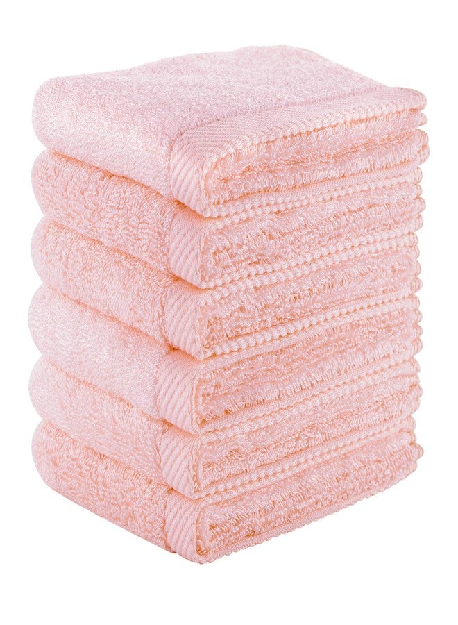 Mother Earth Mother-Earth 6-Pack Bath Washcloths 12"x12" - Soft and Absorbent Face Towels, Quick-Drying Wash Cloths for Sensitive Skin, Premium Quality for Daily Use (Pink Cotton) - Image 1