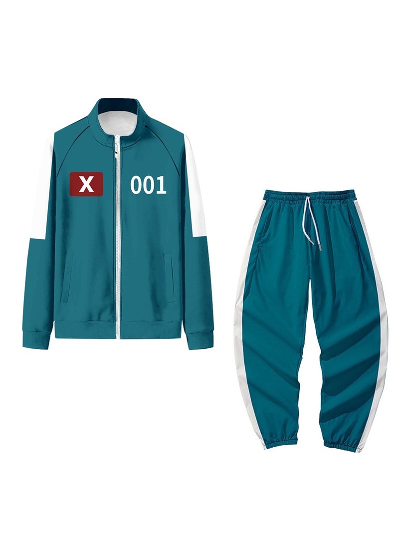 2024  New  Squid  001 Costume Cosplay Jacket Coat Leisure Tracksuit Casual Sweatshirts Suit Zipper Hoodies Unisex Costume for Youth  - Image 1