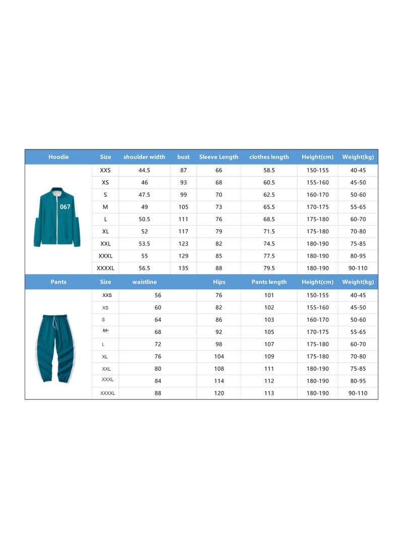 2024  New  Squid  001 Costume Cosplay Jacket Coat Leisure Tracksuit Casual Sweatshirts Suit Zipper Hoodies Unisex Costume for Youth  - Image 2