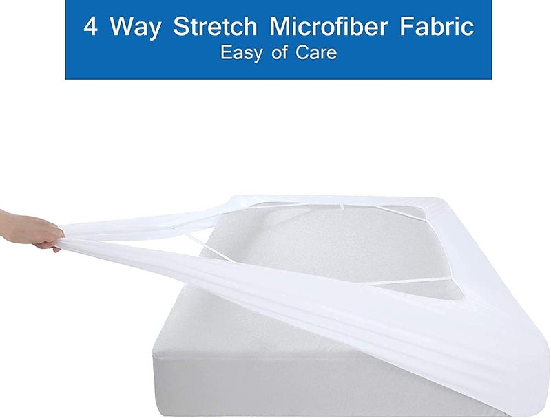 Coldwind Box Spring Cover Twin Size Bed Skirt Wrap 4 Side of The Mattress, Stretch & Snug Fit, Ultra Soft, Wrinkle Free, Replacing Bed Skirts for Hotel and Home, White - Image 3