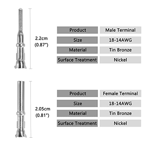 MUYI 10 Kit 2 Pin Way DT04-2P DT06-2S Waterproof Connector 13 Amps Continuous 14-18 AWG DT Series Connector - Image 3