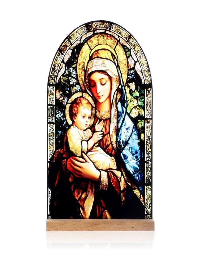 KOMI Madonna and Child Icon Virgin Mary Christ Jesus Catholic Ornament Statue Tabletop Decor Acrylic Standing Home Altar Decor Christian Gifts - Image 1