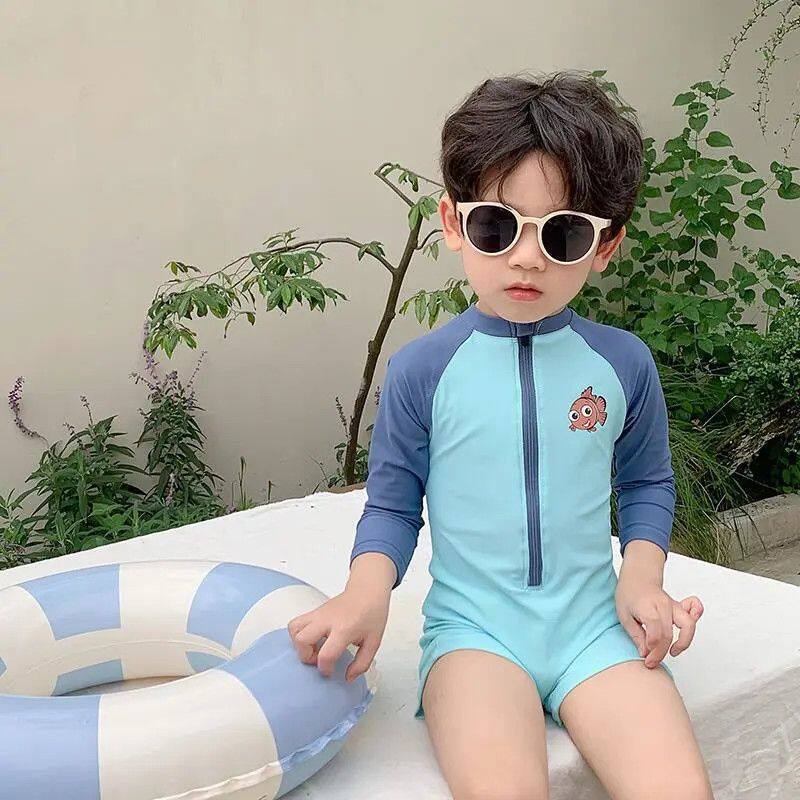 Kids UV Protection Long Sleeve One-Piece Swimsuit - Image 3