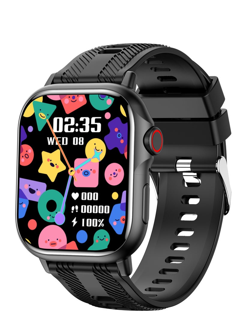 HW B05 smartwatch, AMOLED always displays Bluetooth call waterproof fitness watch, compatible with Android and iOS black  - Image 1