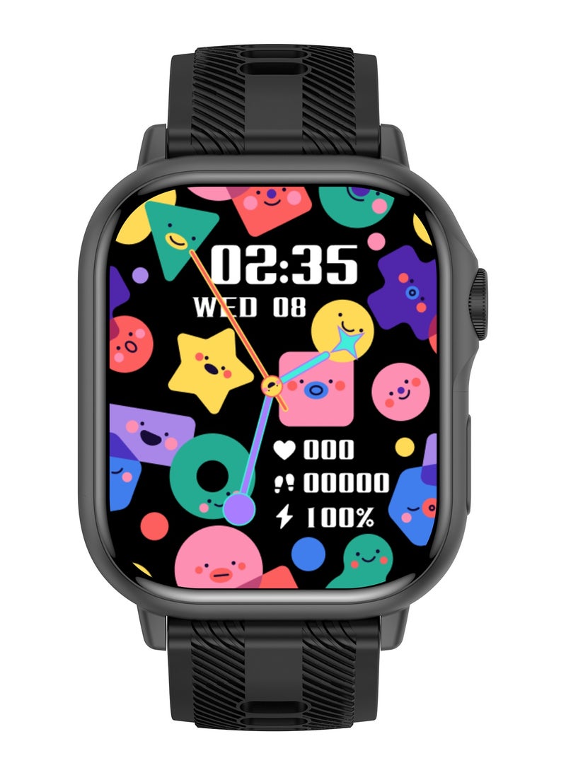 HW B05 smartwatch, AMOLED always displays Bluetooth call waterproof fitness watch, compatible with Android and iOS black  - Image 2