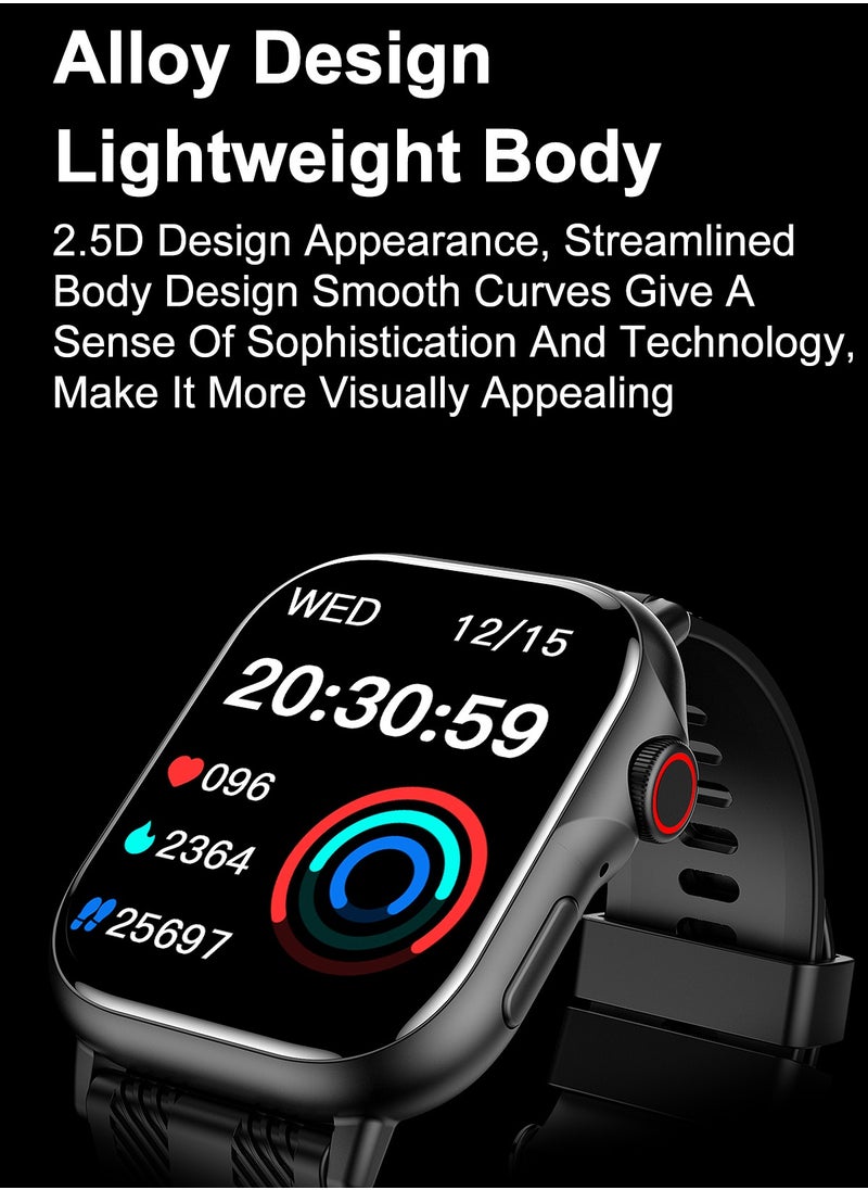 HW - B05 smartwatch, AMOLED always displays Bluetooth call waterproof fitness watch, compatible with Android and iOS black - Image 1