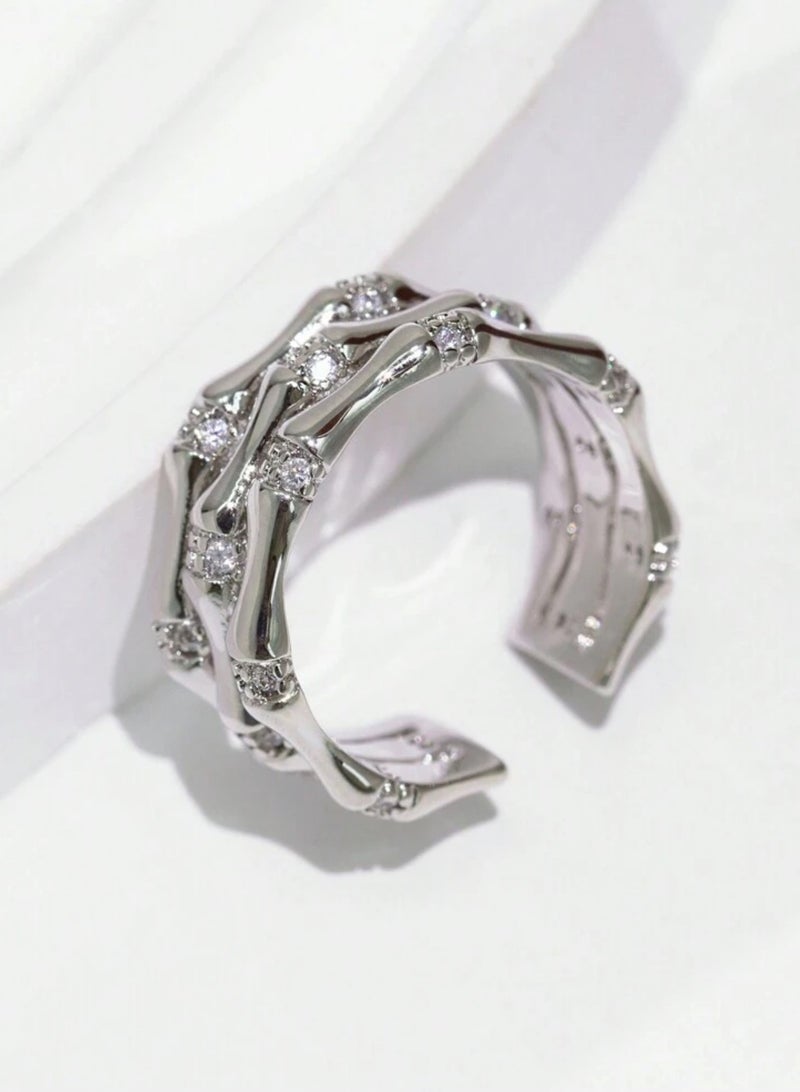 Attractives Trendy Silver Plated Ring For Women One Size - Image 3