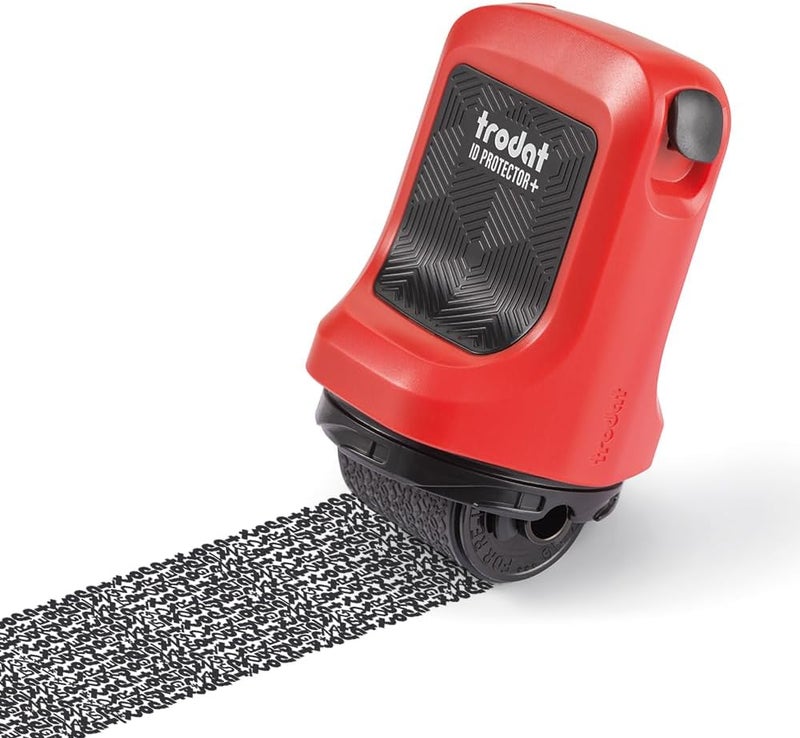 ترودات Trodat ID Protector+ Ink Roller – ختم واقي من سرقة الهوية مع علبة مدمجة ومفتاح لفتح الرسائل (3 في 1) - Image 1