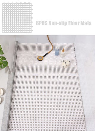 6PCS Anti-Skid Mats White