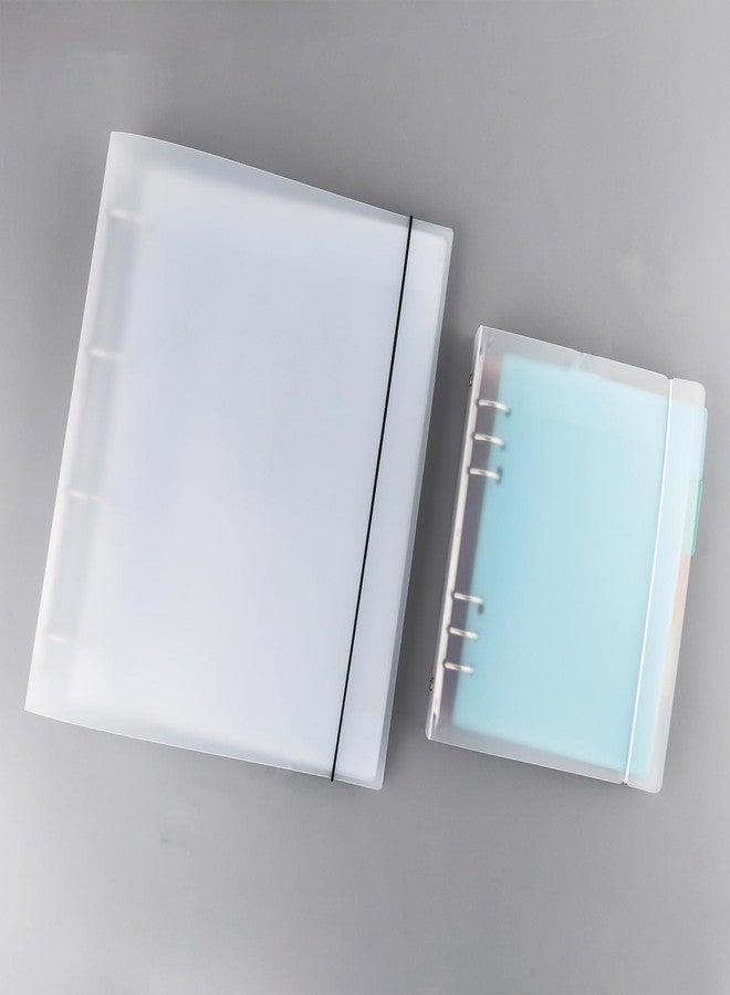 BAOFALI 5PCS A4 4 Ring Binder Cover Clean Transparent Soft PVC for Refillable Notebook Shell withMatte surfaceforStamp & Die Storage Overall Size（Folded) 27x32.8x4cm/ 10.6x12.9x1.6inch - Image 4