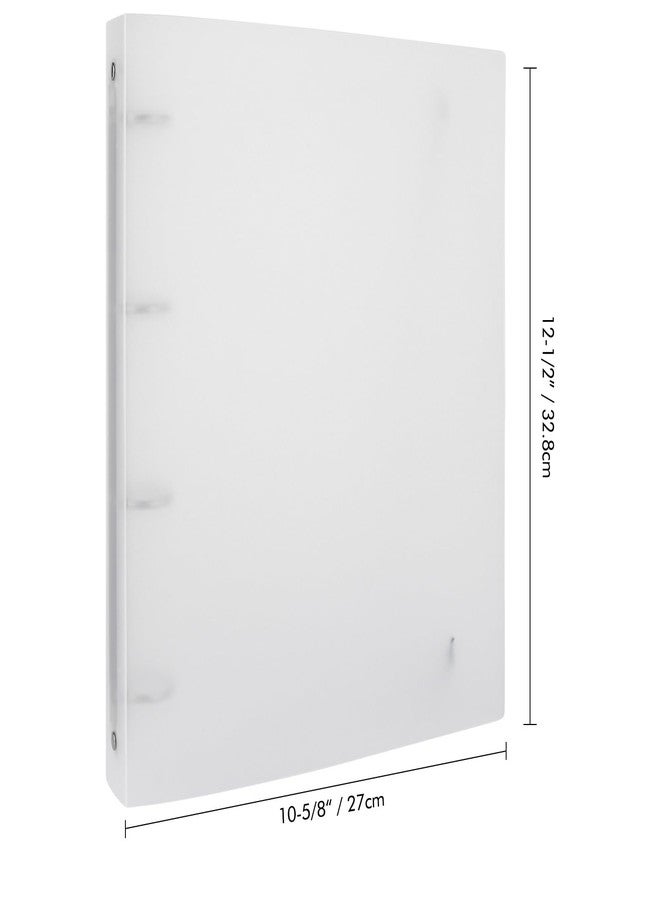 BAOFALI 5PCS A4 4 Ring Binder Cover Clean Transparent Soft PVC for Refillable Notebook Shell withMatte surfaceforStamp & Die Storage Overall Size（Folded) 27x32.8x4cm/ 10.6x12.9x1.6inch - Image 2