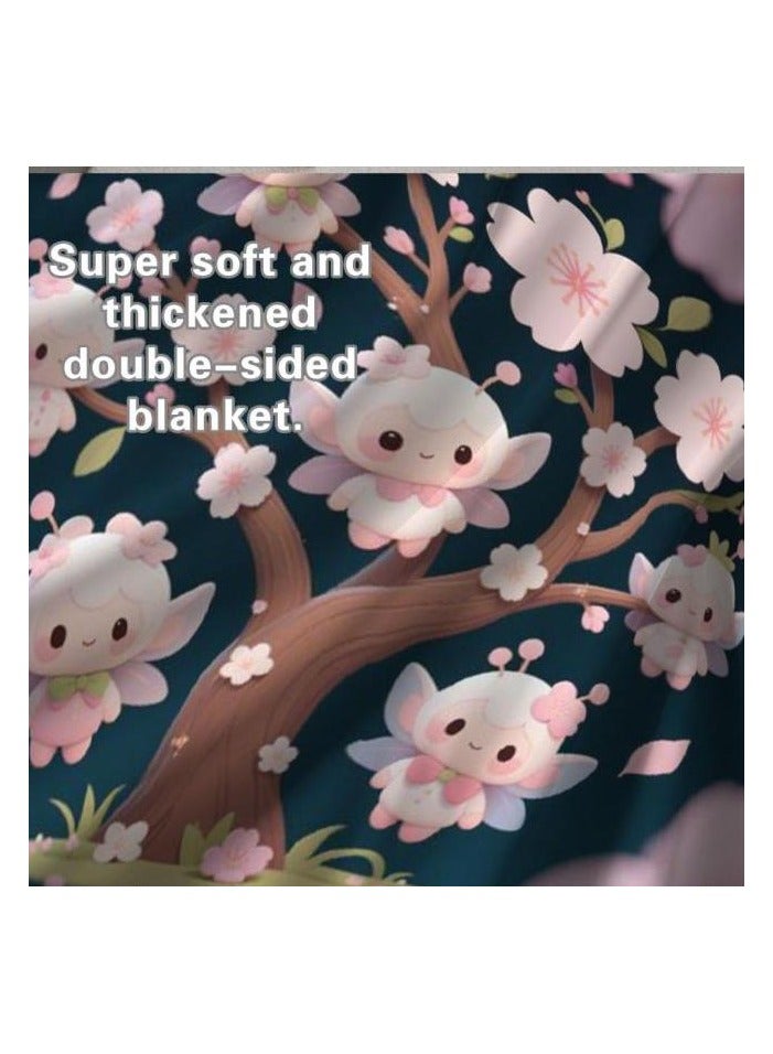 general Children's or student cartoon flannel thin blanket (warm and comfortable, suitable for sleep, games) 100cm*150cm - 1084 - Image 3