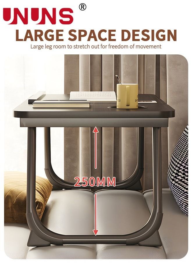Foldable Laptop Desk,Portable Laptop Table With Cup Holder And Mouse Pad,Foldable Non-Slip Legs Reading Bed Table For Laptop,Laptop Table For Bed Side