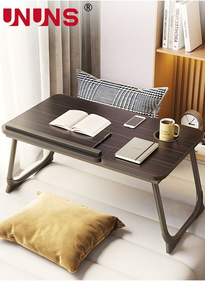 Foldable Laptop Desk,Portable Laptop Table With Cup Holder And Mouse Pad,Foldable Non-Slip Legs Reading Bed Table For Laptop,Laptop Table For Bed Side