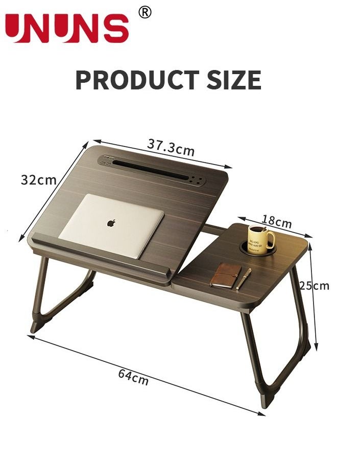 Foldable Laptop Desk,Portable Laptop Table With Cup Holder And Mouse Pad,Foldable Non-Slip Legs Reading Bed Table For Laptop,Laptop Table For Bed Side