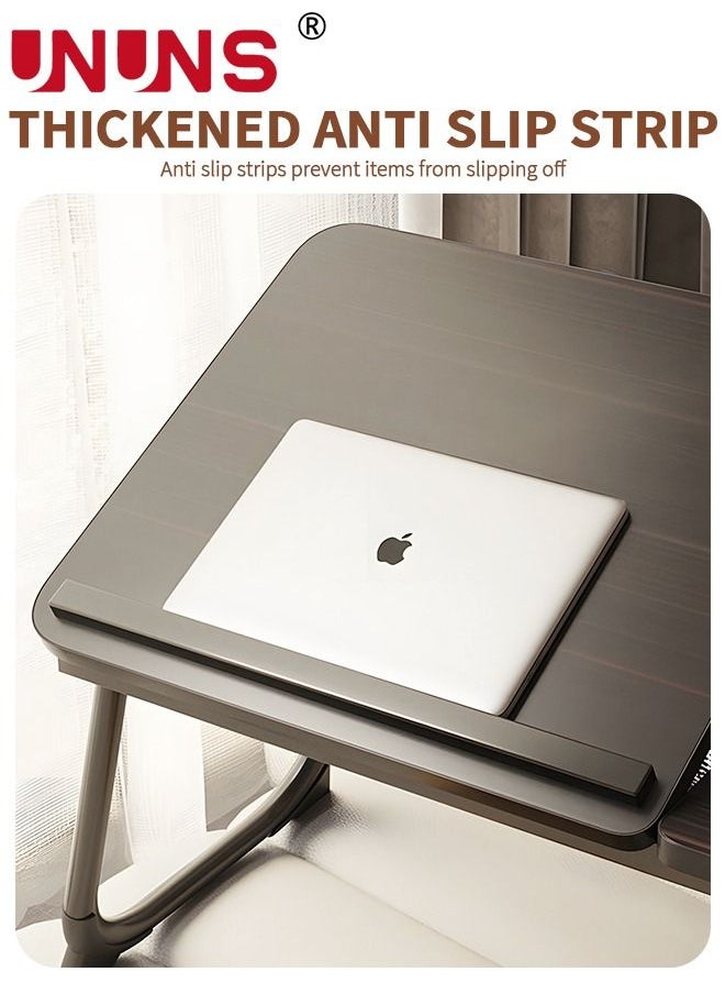 Foldable Laptop Desk,Portable Laptop Table With Cup Holder And Mouse Pad,Foldable Non-Slip Legs Reading Bed Table For Laptop,Laptop Table For Bed Side