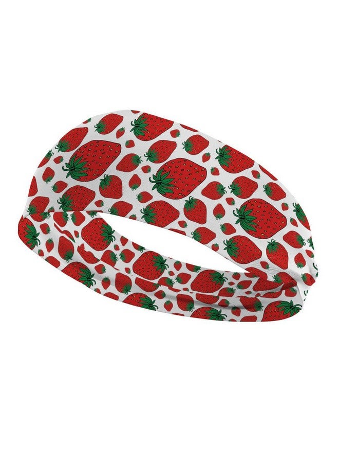 BBTDIN Strawberry Headband Turban Women Strawberry Headwarp Bandana Strawberry Hair Band Headwear Bw45 (A) - Image 1