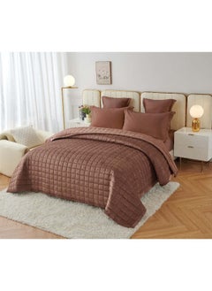 سمارت هوم طقم لحاف مضغوط مفرش مكون من 6 قطع , لحاف 6 قطع , مخمل 100% طقم سرير مقاس250 في 230 سم  - Image 1