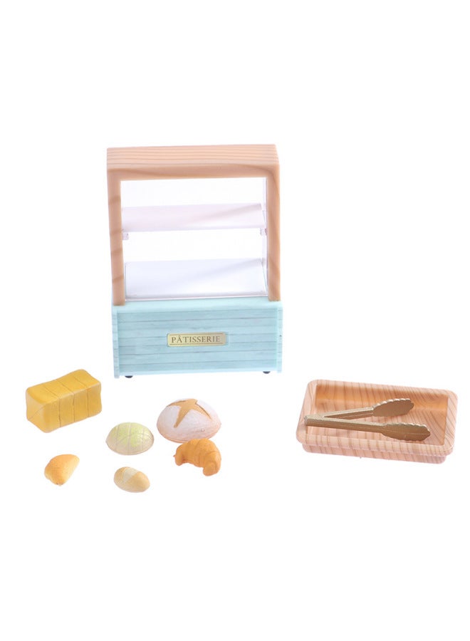 Doll House Dollhouse Mini Model Food Play OB11 Scene Miniature Bread Cake Cabinet Guandong Cooking Ornaments-Colour:Set Of Bread Cabinets  - Image 1