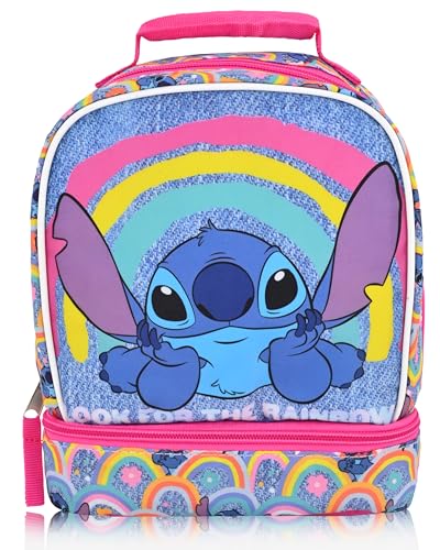 Fast Forward Stitch Lunch Box for Kids Insulated Lunch Bag Lunch Box for Girls Boys Unisex Lilo and Stitch Multicolor Reusable Lunchbox 9 X 8 X 45 - Image 1