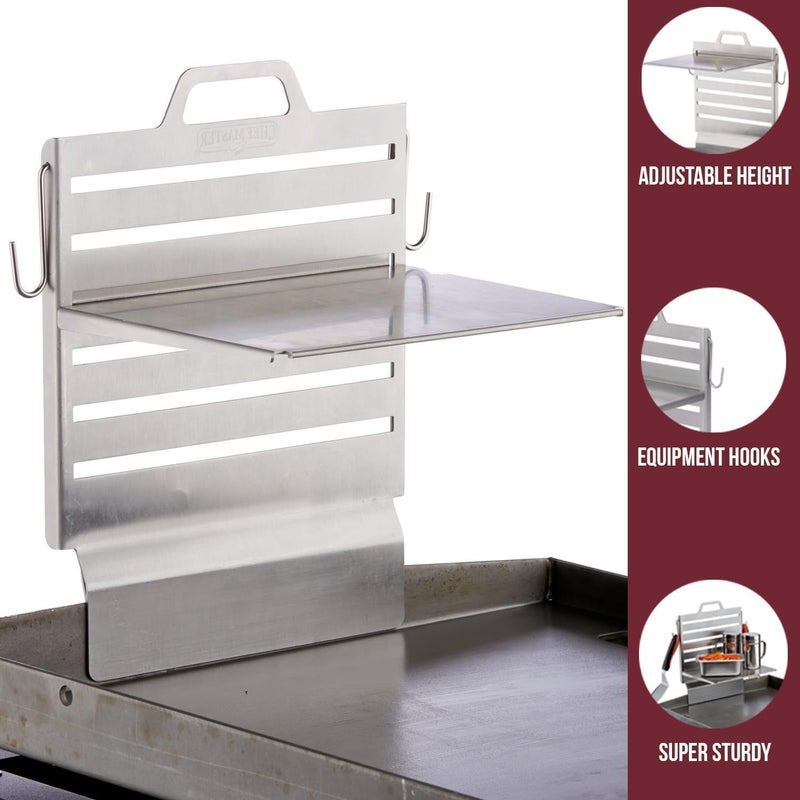 Chefmaster Steam Pan Insert & Adjustable Griddle Shelf Set – Organizer & Condiment Holder for Utensils, Ingredients & BBQ Cooking - Grill Accessories for Outdoor Grill - 90260 & 90316 - Image 3