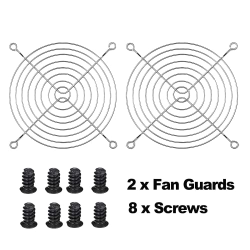 PANO-MOUNTS 2-Pack 24V DC 120mm High CFM 12038 120mm x 38mm 4.72inch 0.8A High Speed Dual Ball Bearing 4Pin PWM Brushless PC Computer CPU Case Miner Exhaust Ventilation Fan with Metal Guard Grill 3000-5000RPM - Image 2