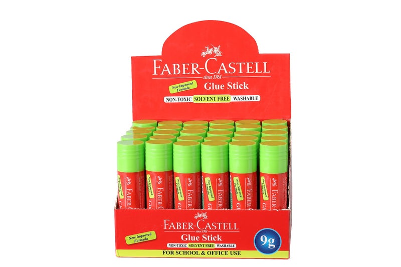 Faber-Castell Glue Stick - 9g, Pack of 30 (Multicolor) - Image 2
